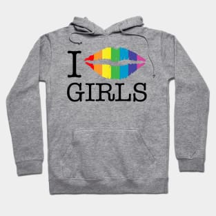 i kiss girls rainbow lips Hoodie